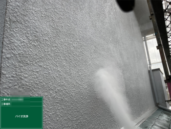 鴻巣市にて外壁のバイオ高圧洗浄